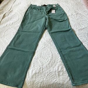 Green Wide-Leg Pants